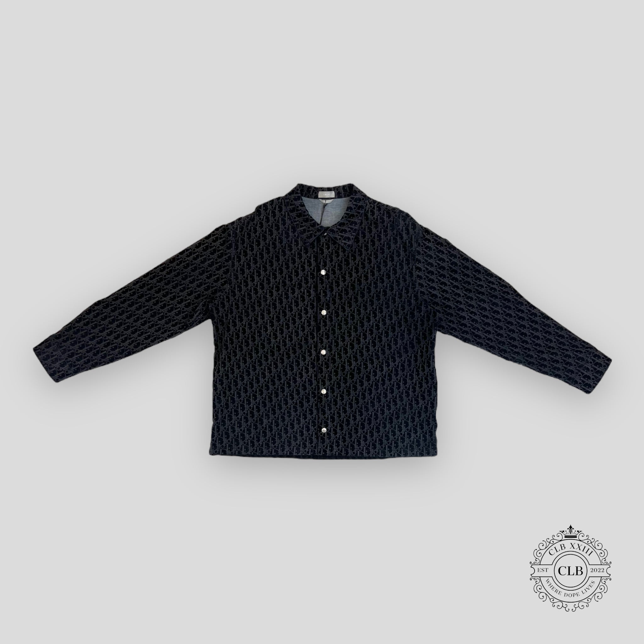 DIOR OBLIQUE OVERSHIRT - BLUE