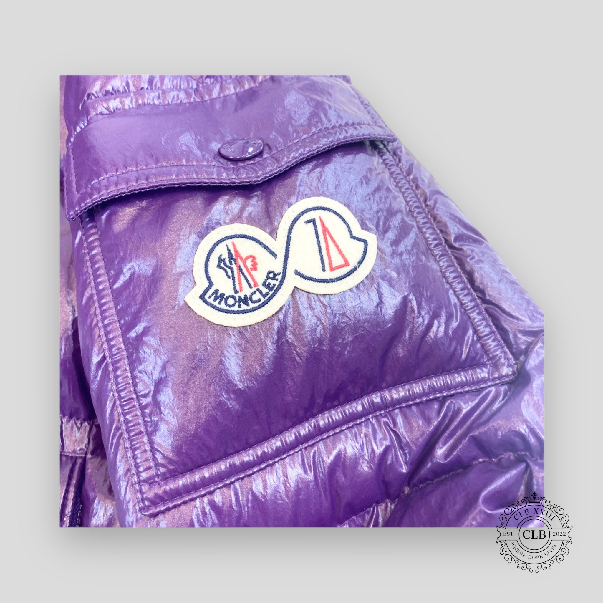 MONCLER MAYA 70 PUFFER COAT - PURPLE