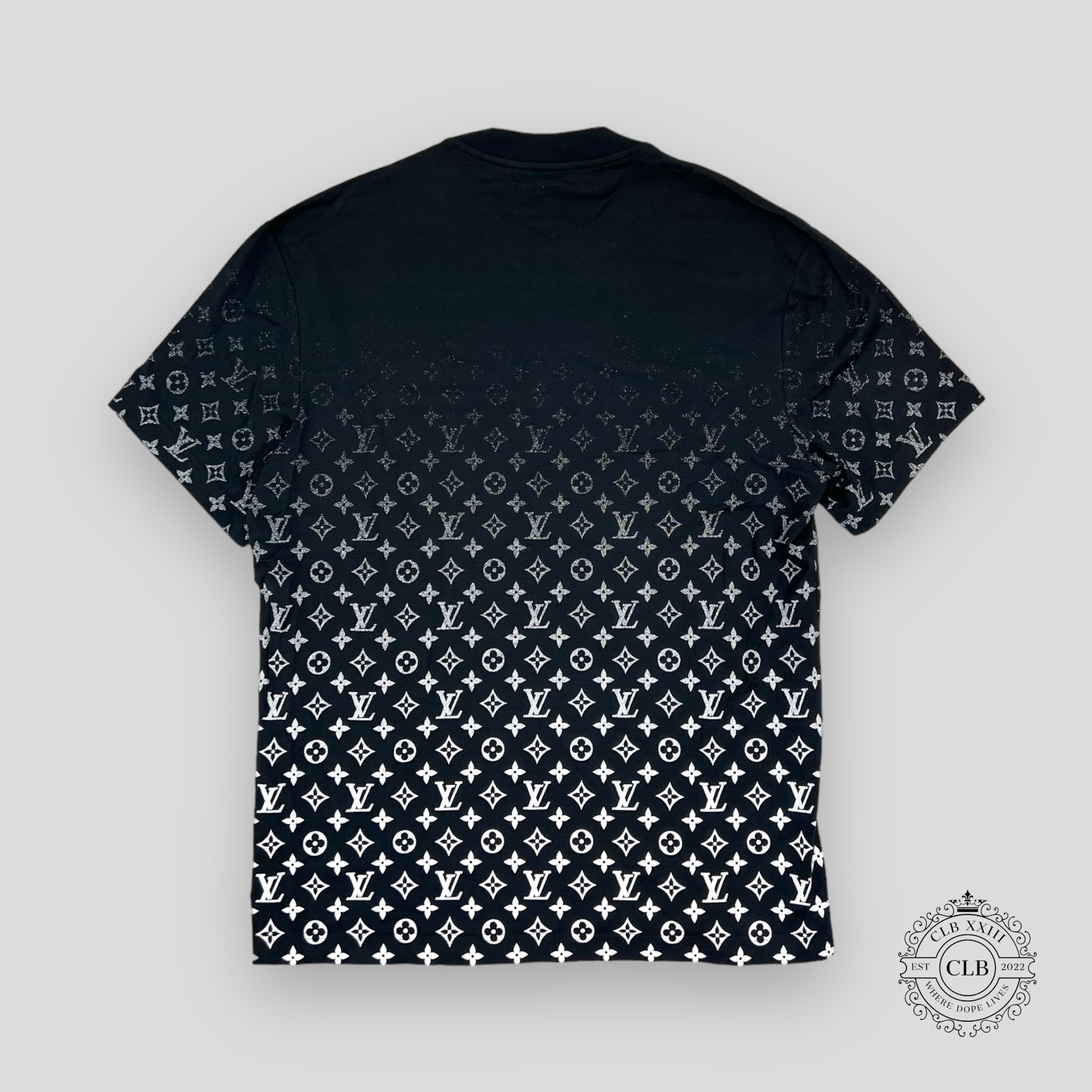 LOUIS VUITTON MONOGRAM DEGRADE T-SHIRT - BLACK/WHITE