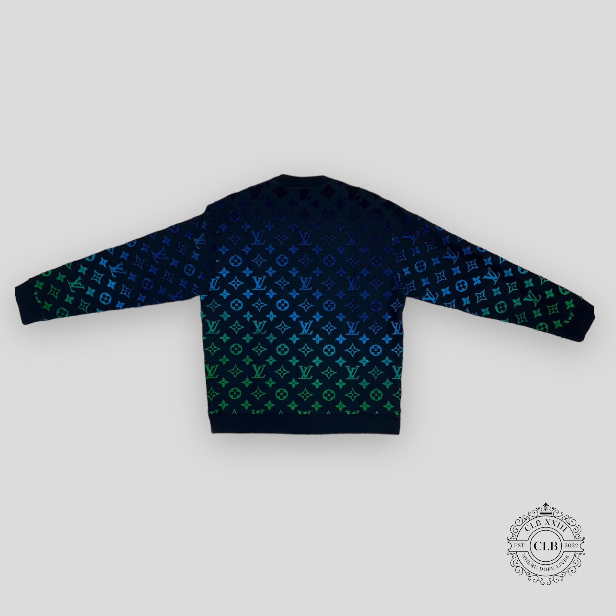 LOUIS VUITTON GRADIENT MONOGRAM FIL COUPE SWEATSHIRT - MULTICOLOR