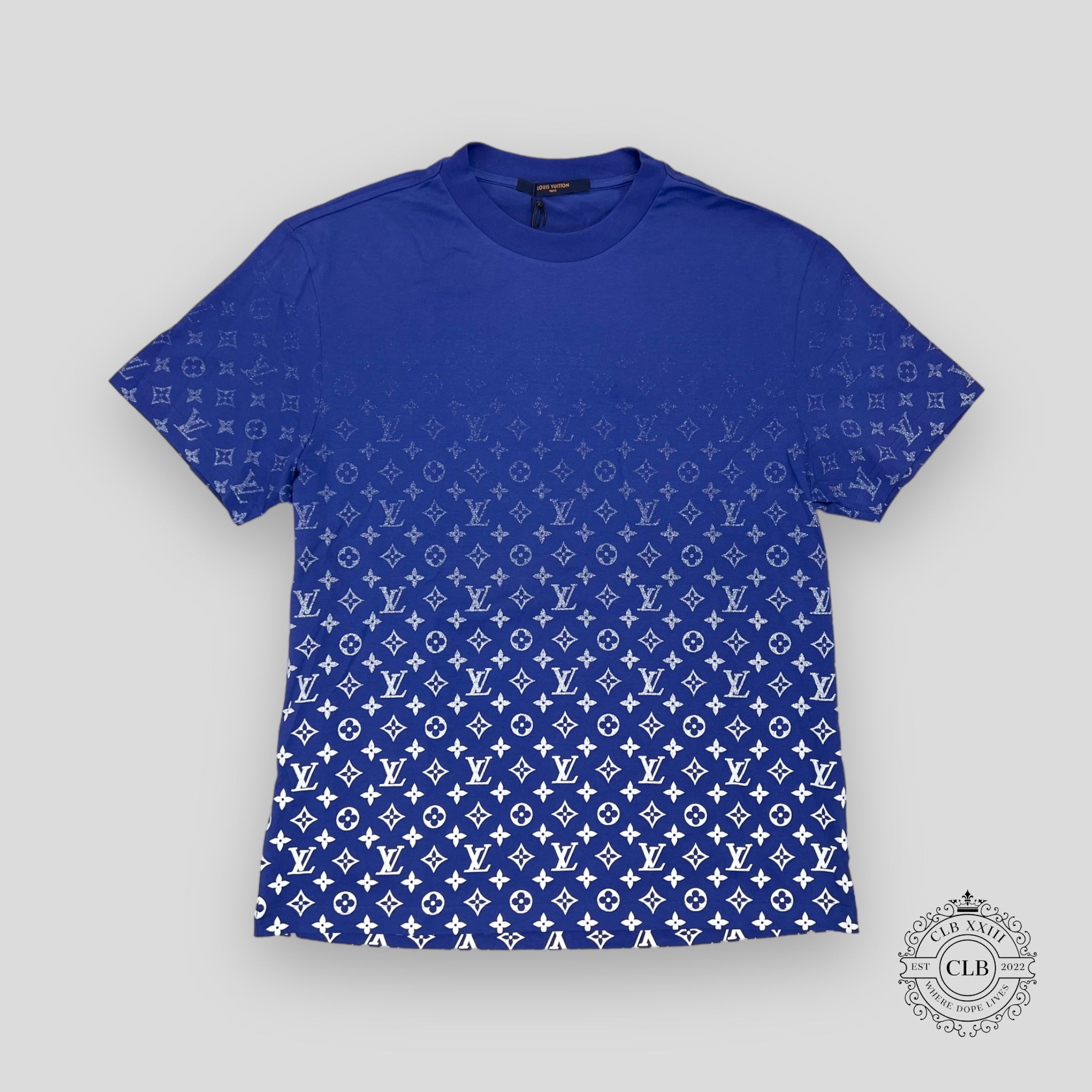 LOUIS VUITTON MONOGRAM DEGRADE T-SHIRT - BLUE/WHITE