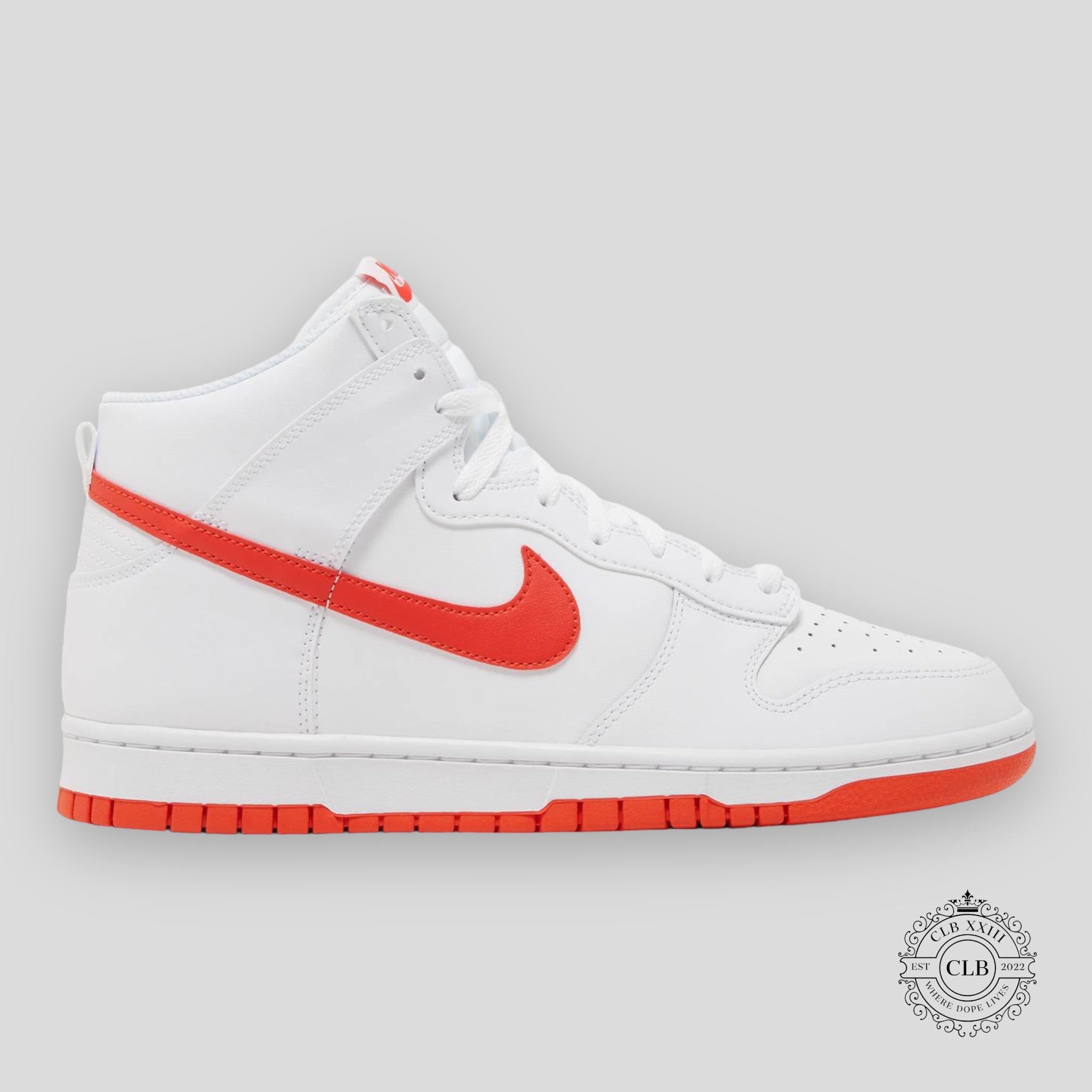 NIKE DUNK HIGH “WHITE PICANTE RED”