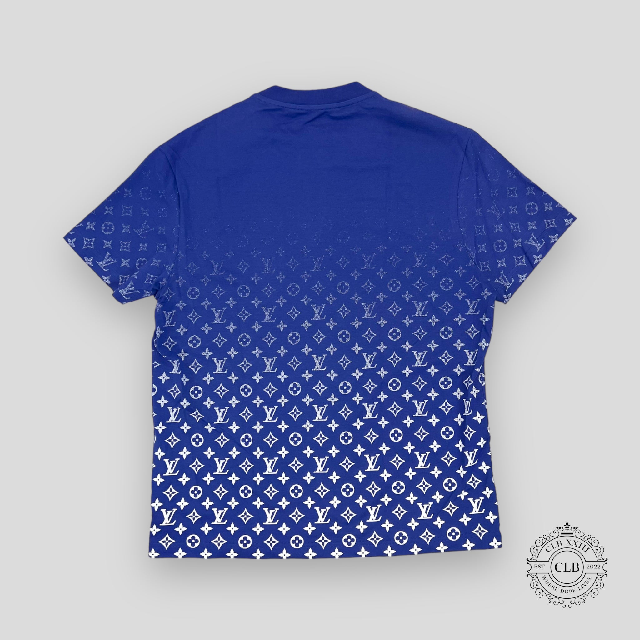 LOUIS VUITTON MONOGRAM DEGRADE T-SHIRT - BLUE/WHITE