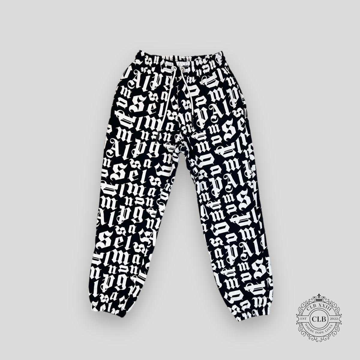 PALM ANGELS MONOGRAM SWEATPANTS - BLACK