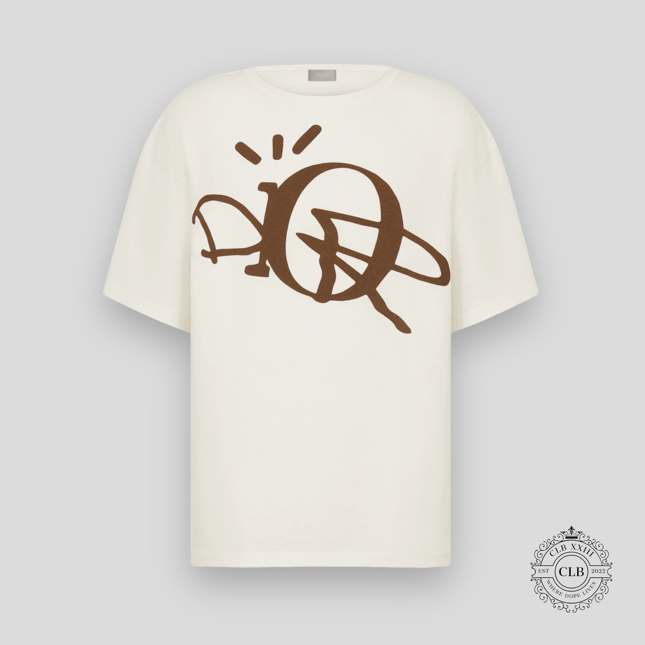 DIOR CACTUS JACK OVERSIZED SHIRT - WHITE/BROWN