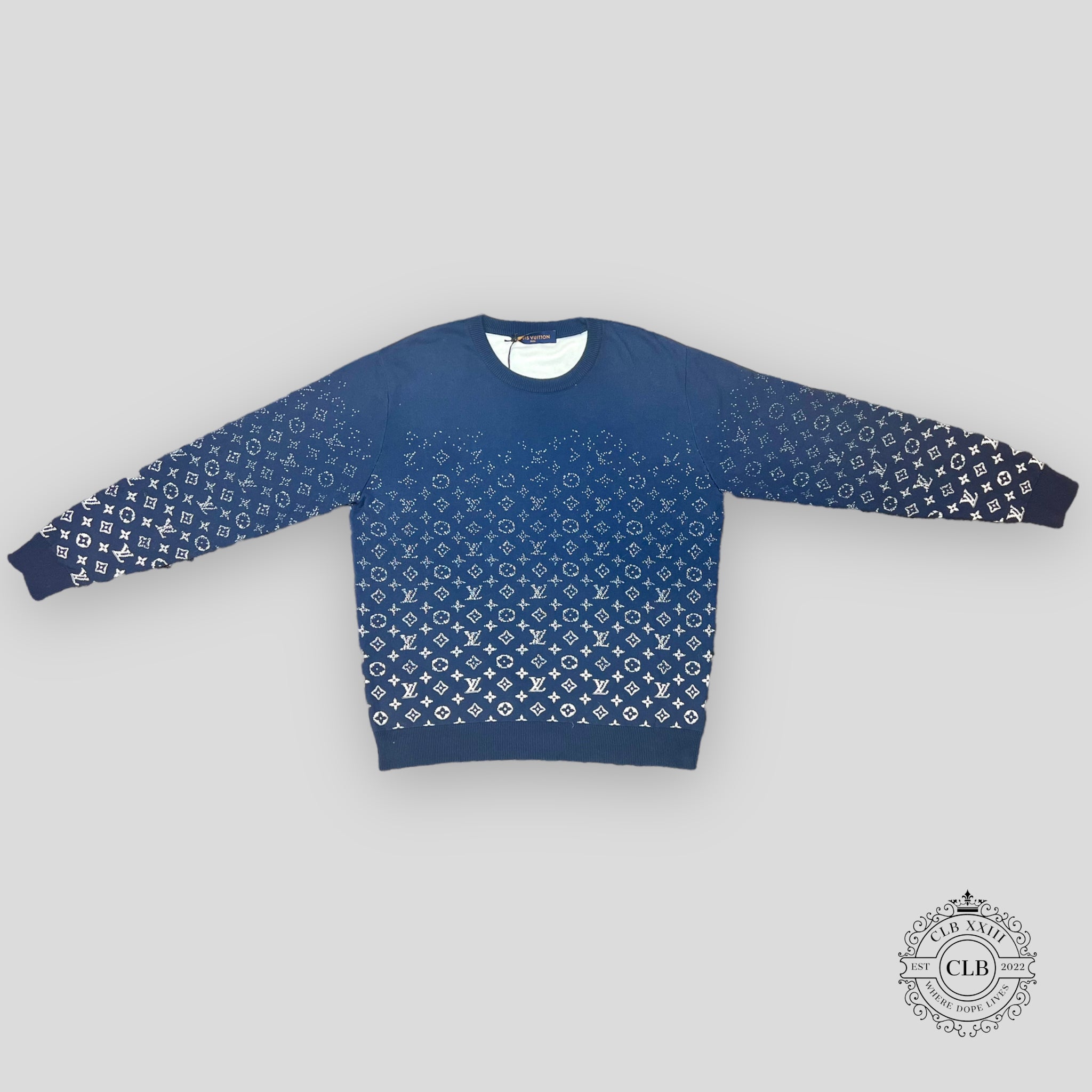LOUIS VUITTON MONOGRAM GRADIENT SWEATSHIRT - NAVY