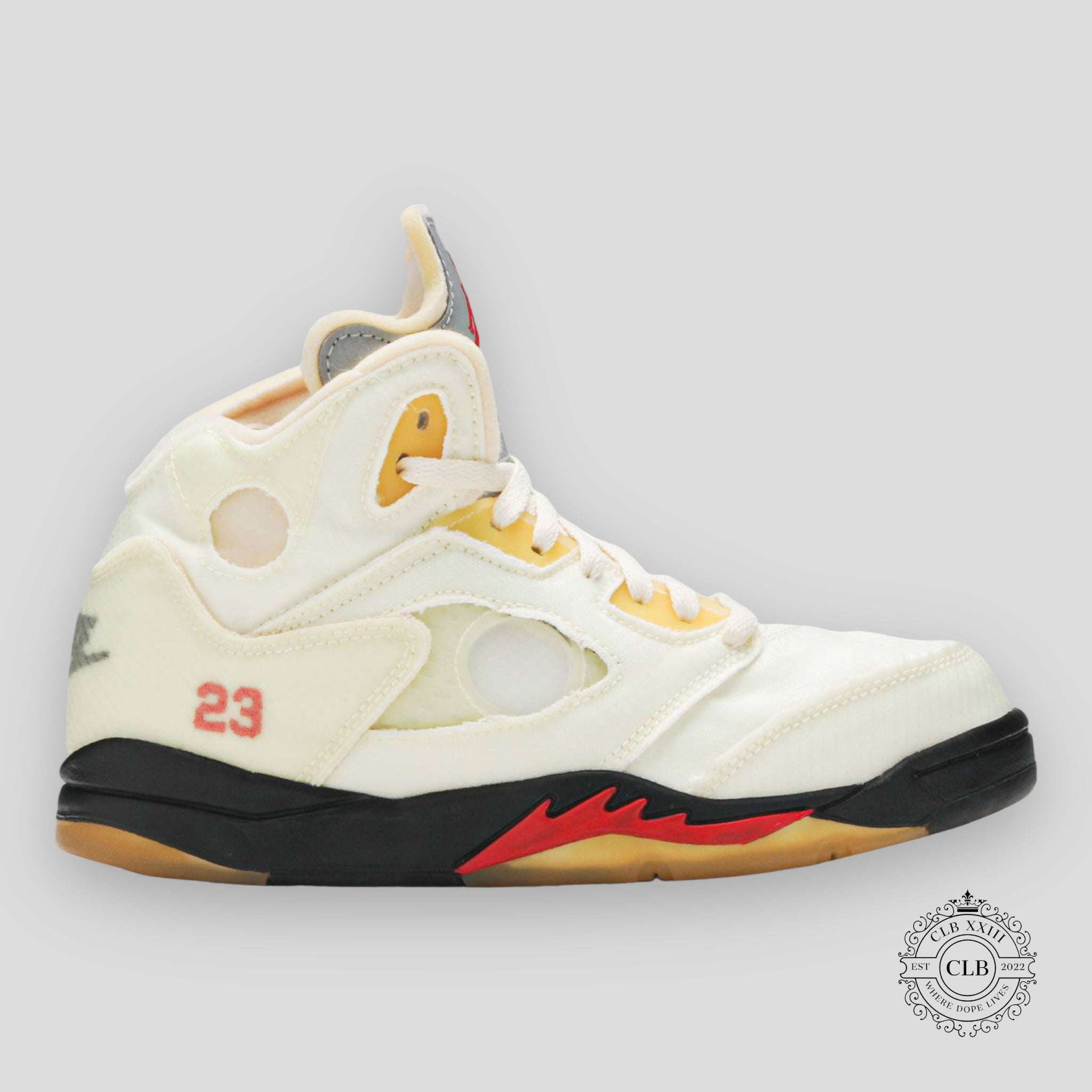 AIR JORDAN 5 RETRO X OFF WHITE (PS) "SAIL"