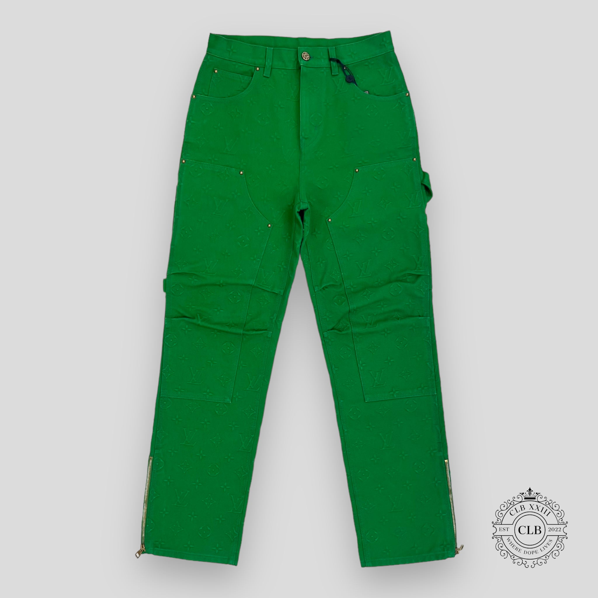 LOUIS VUITTON MONOGRAM WORKWEAR CARPENTER PANTS - GREEN – CLB XXIII