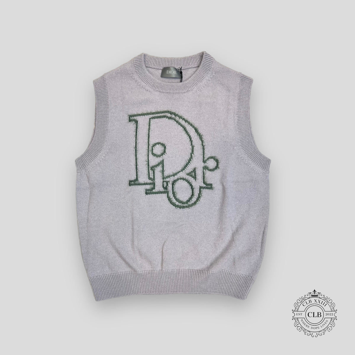 Dior Sleeveless Kitted Vest in Purple