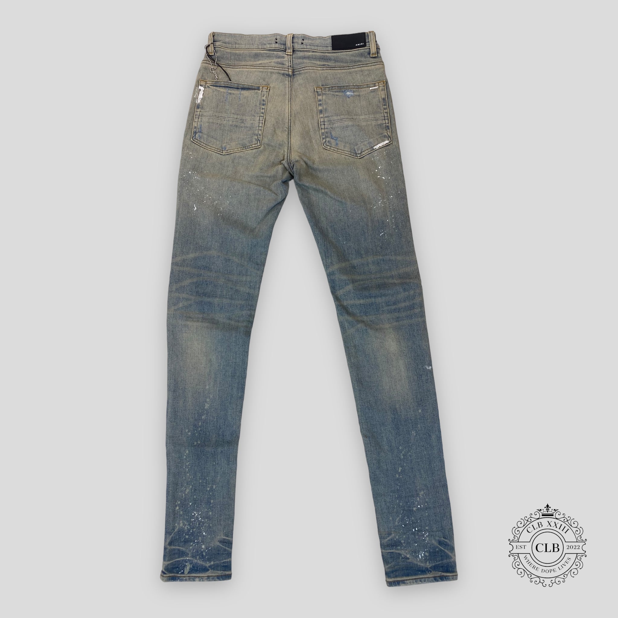 AMIRI MX1 PLAID JEANS - CLAY INDIGO/GREEN