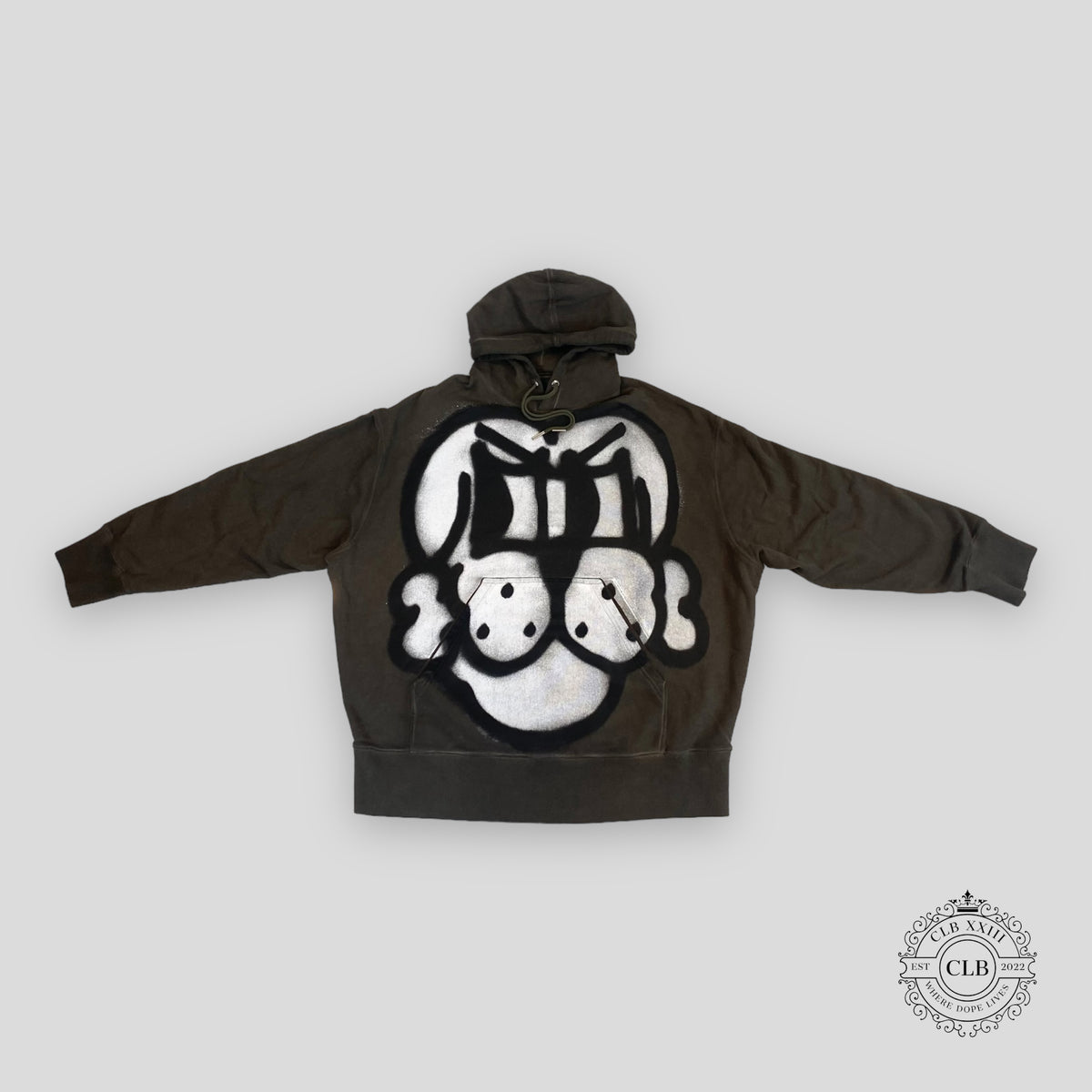 GIVENCHY CHITO OVERSIZED HOODIE - ARMY GREEN