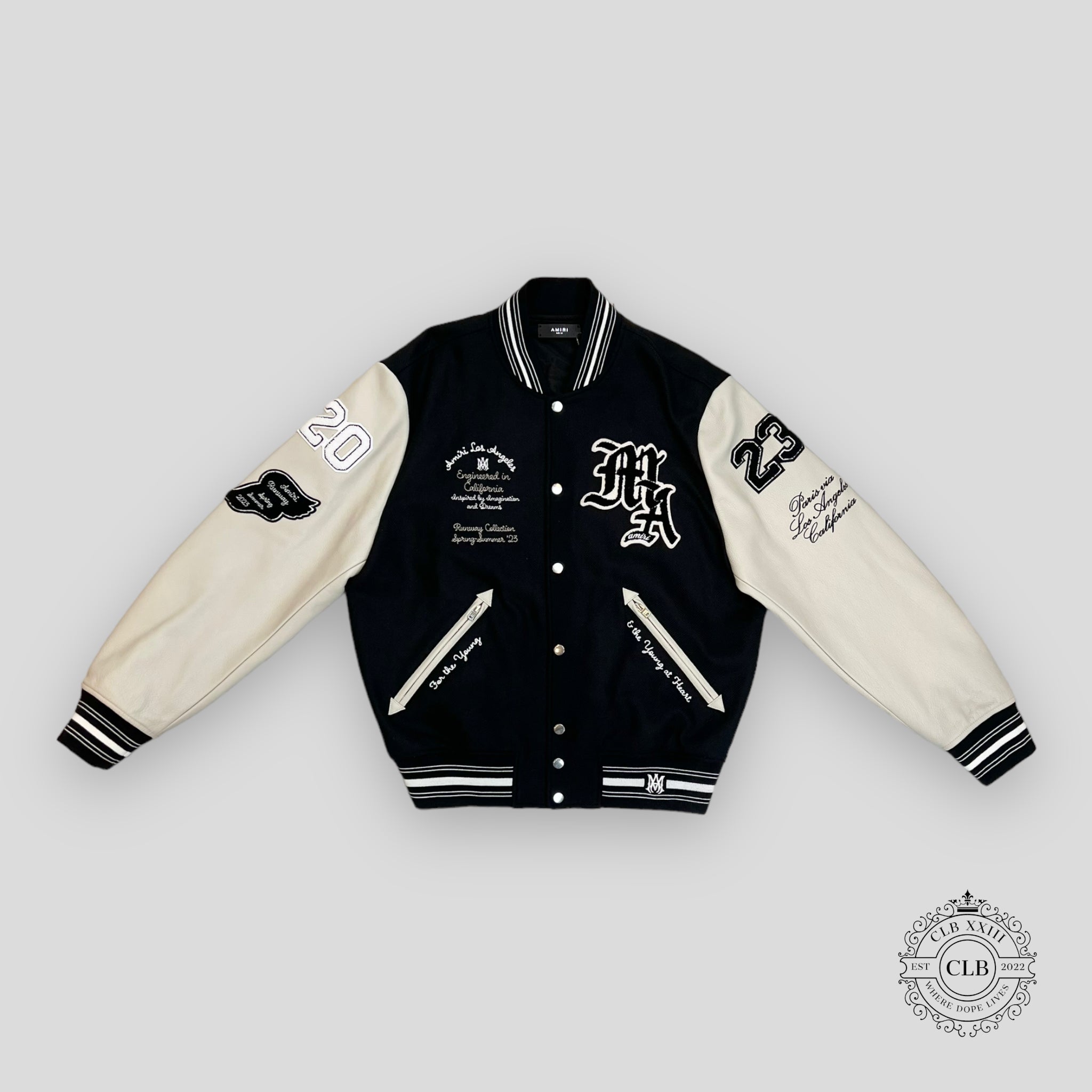 AMIRI OVERSIZED VARSITY JACKET - BLACK