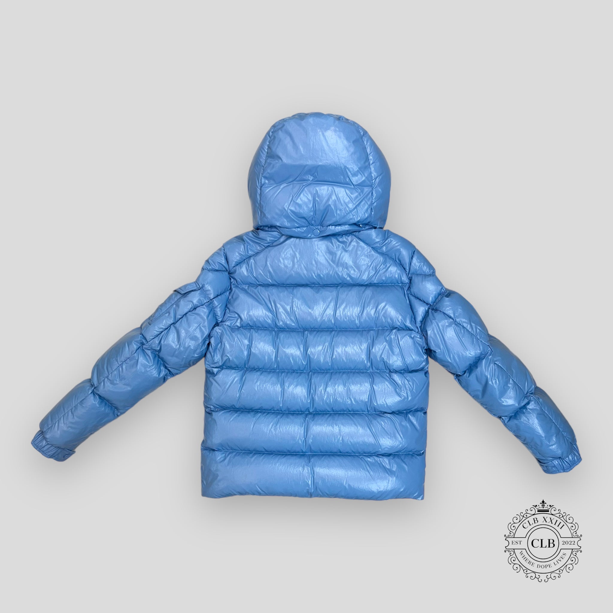 MONCLER MAYA 70 PUFFER COAT - LIGHT BLUE