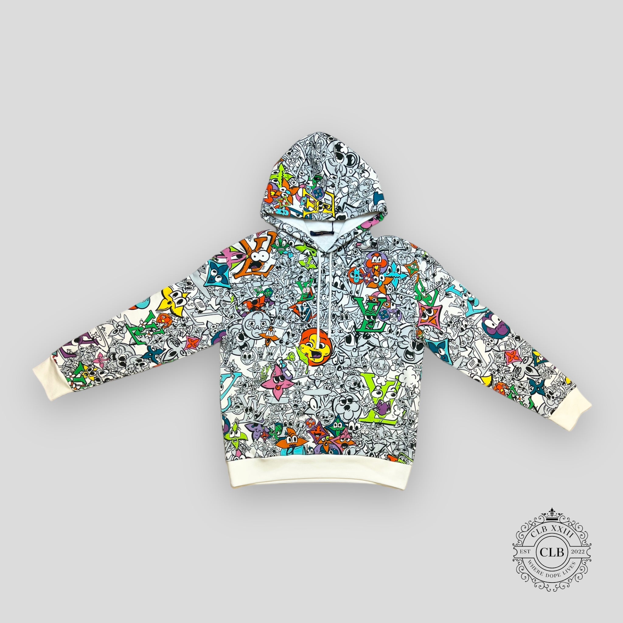 Louis Vuitton Monogram Comics Hoodie in White/Multicolor