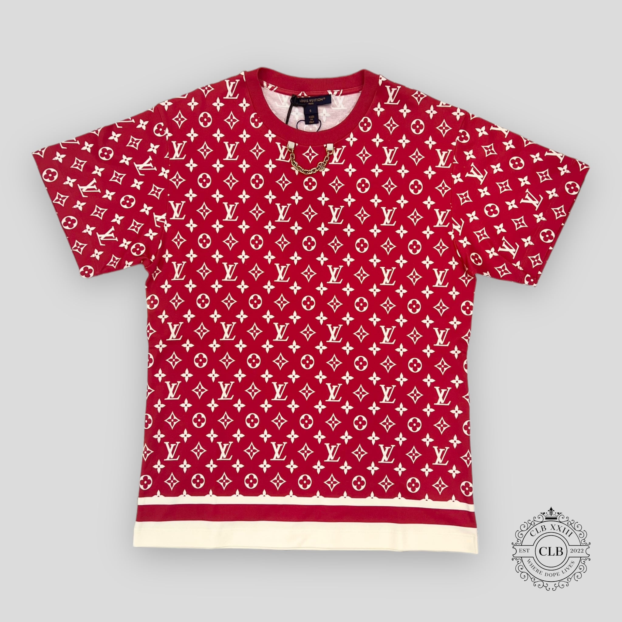 Louis Vuitton Stripe Accent Monogram Women's T-Shirt