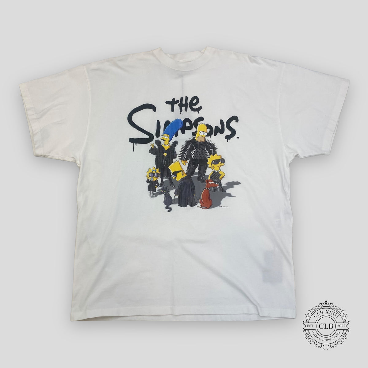 BALENCIAGA 'THE SIMPSONS' OVERSIZED TEE - WHITE