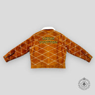Louis Vuitton Embroidered Shearling Workwear Jacket in Camel