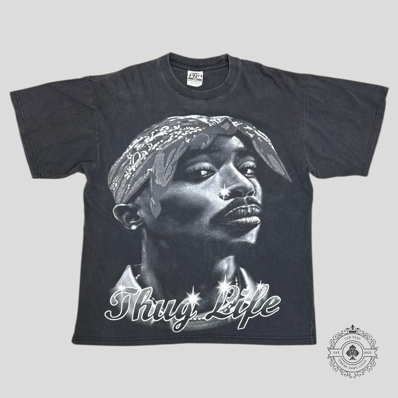 Tupac Thug Life Vintage Tee in Black