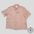 Dior Oblique Button Up Silk Shirt in Orange