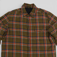 Chrome Hearts Padded Flannel Shirt in Brown / White