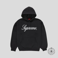 Supreme Embroidered Script Hooded Sweatshirt in Black