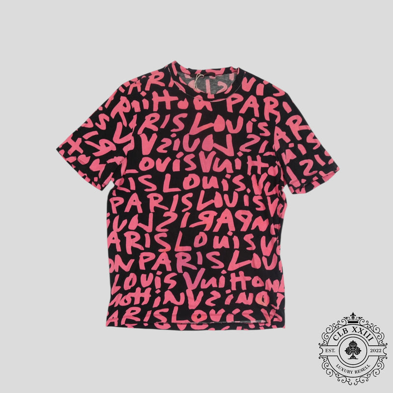 Louis Vuitton Stephen Sprouse Graffiti Tee in Black/Pink