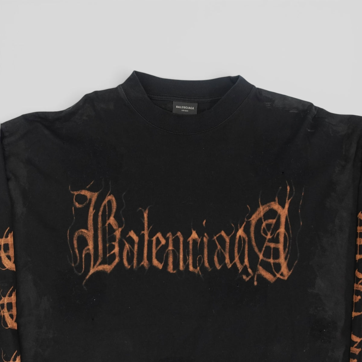 Balenciaga Heavy Metal Long Sleeve Tee in Black