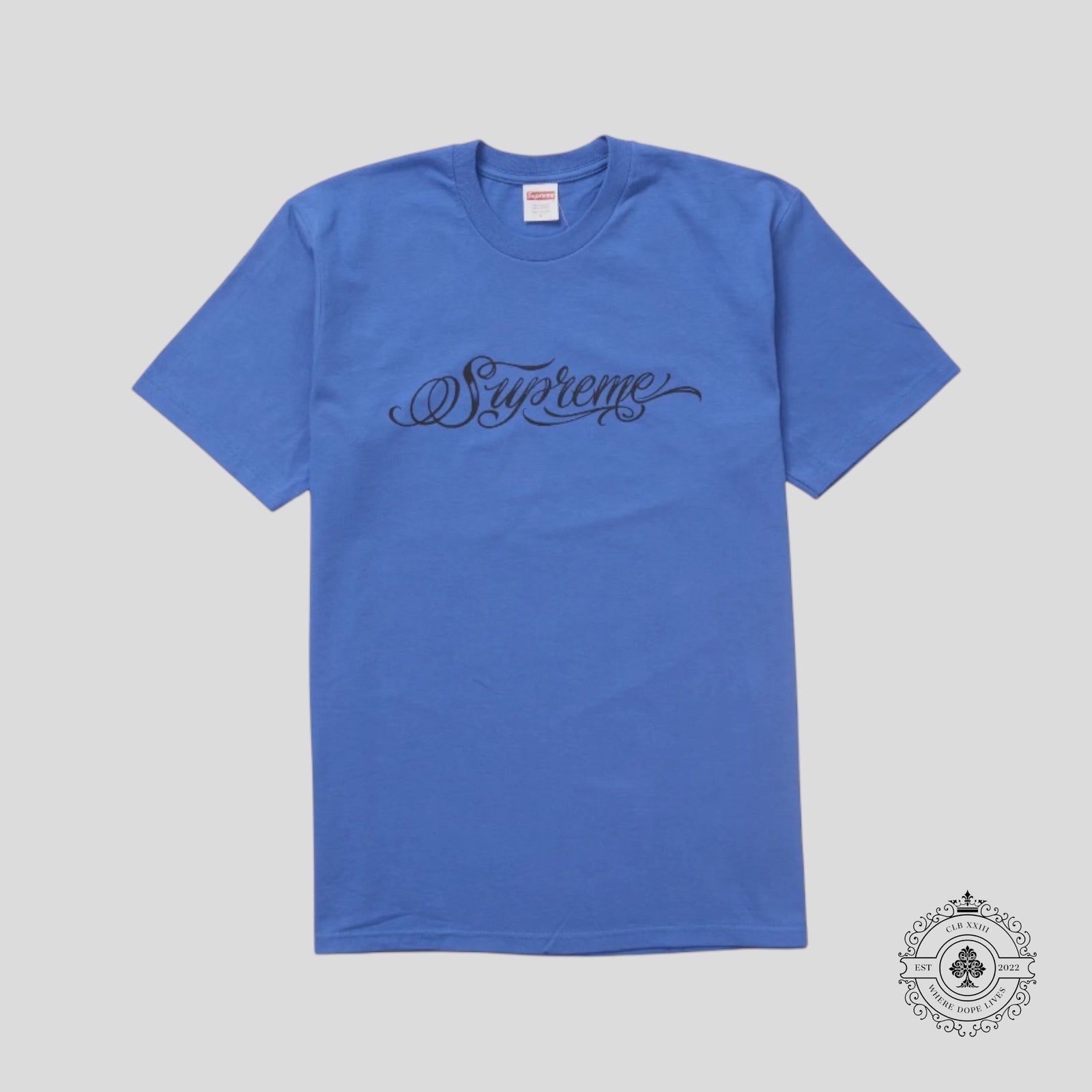 Supreme Script Tee in Royal