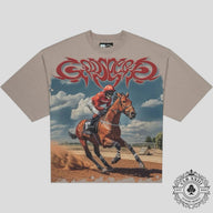 Godspeed Thoroughbred Tee in Stone