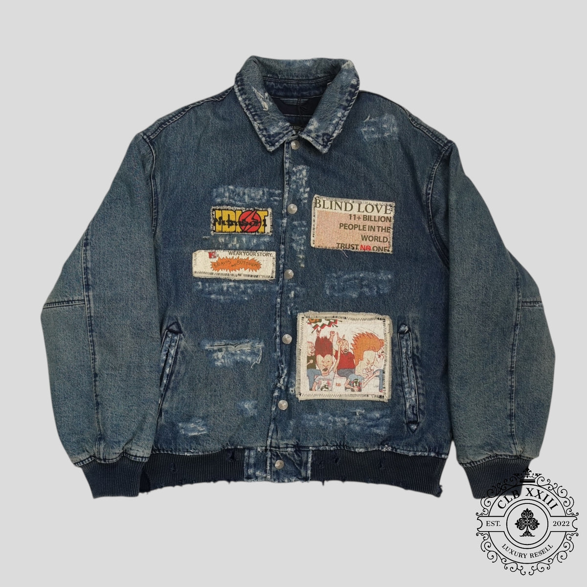 Blind Love Beavis & Butt-head Denim Bomber Jacket