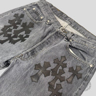 Chrome Hearts Levis Cross Patch Jeans in Black
