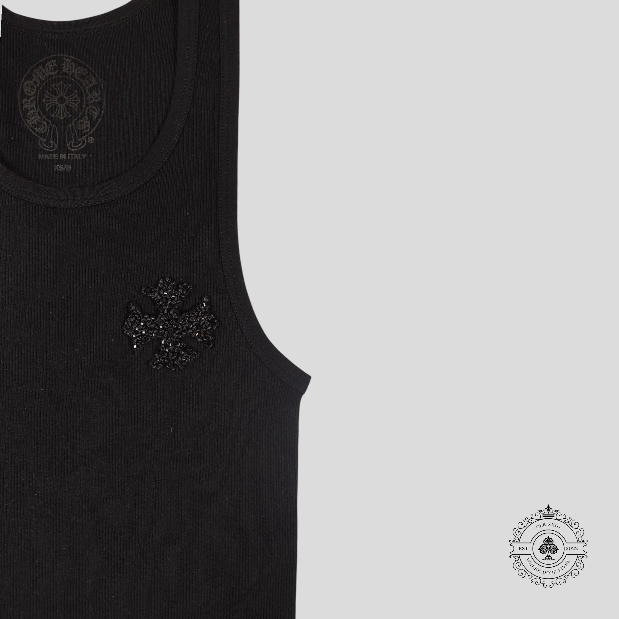 Chrome Hearts Crystal Plus Tank Top in Black