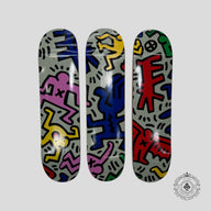 Keith Haring Colorful Dance Party Skate Deck Set of 3