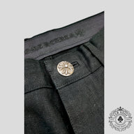 Chrome Hearts Fleur Knee Jeans in Black