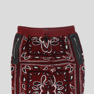 Amiri Bandana Fleece Pants in Red
