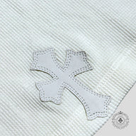 Chrome Hearts Leather Cross Patch Thermal Shirt in White