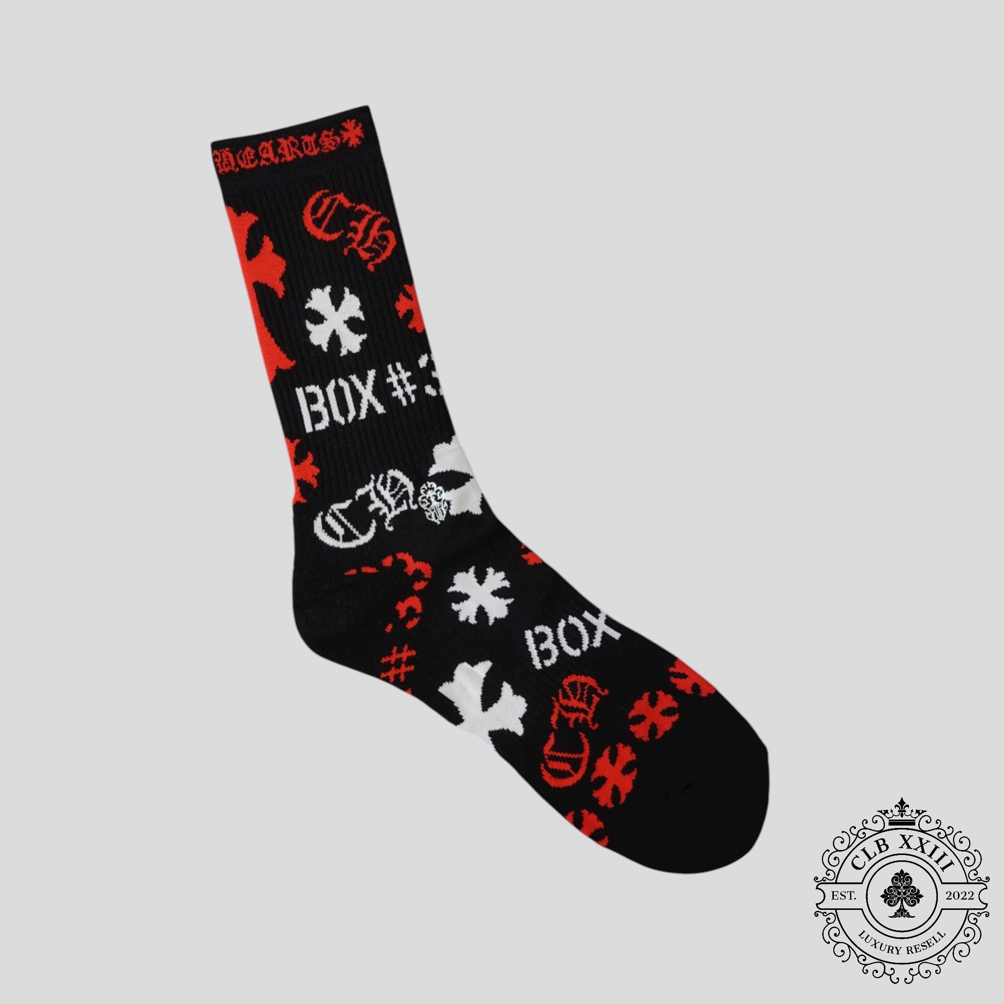 Chrome Hearts Stencil Socks in Black
