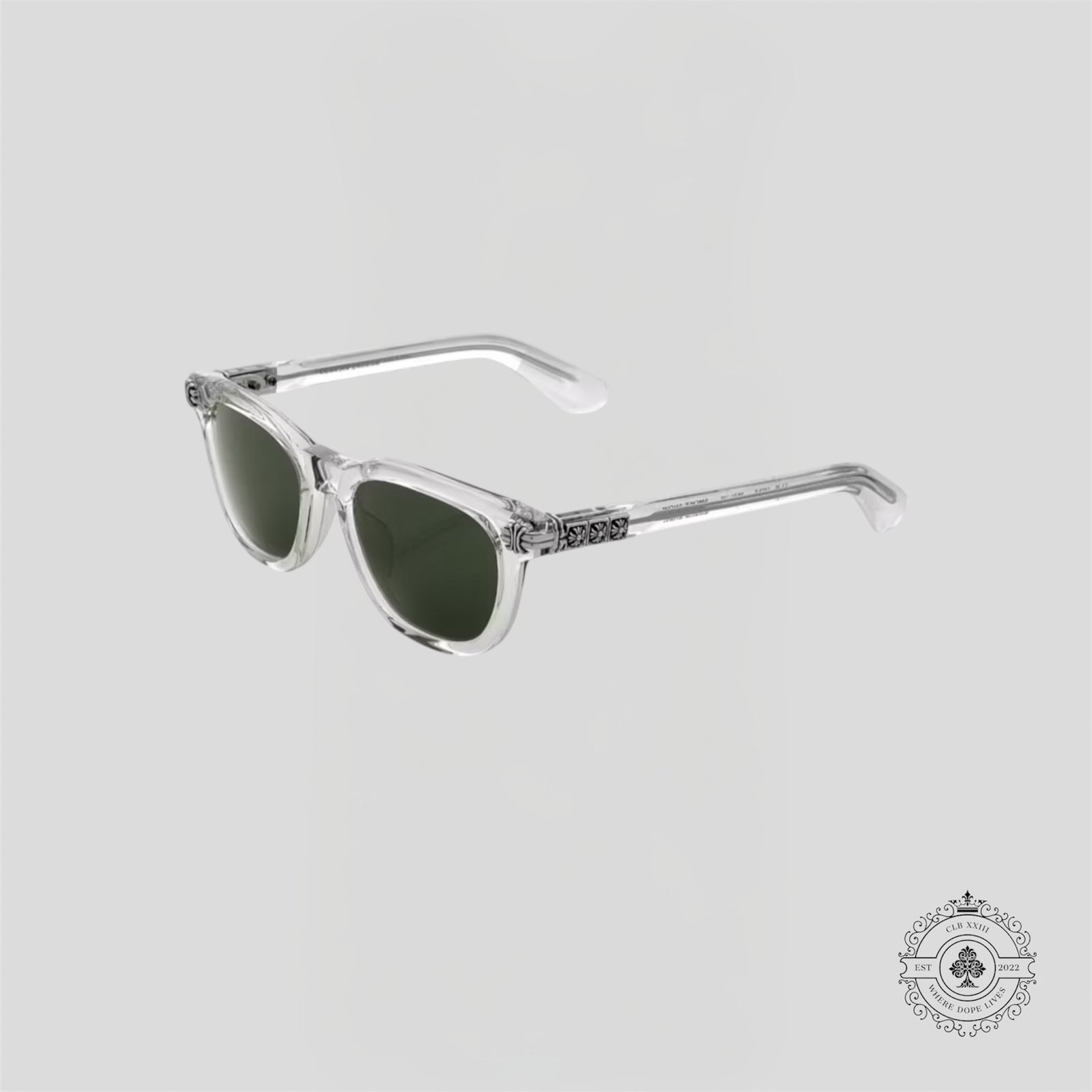 Chrome Hearts Smoke Show Sunglasses Crystal Dark Geen
