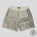 Amiri Bandana Reconstruct Shorts in White