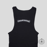 Chrome Hearts Neck Script Logo Tank Top in Black