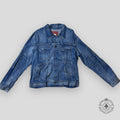 RRL Distressed Roper Type II Selvedge Denim Jacket in Blue Wash