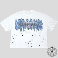 Blind Love Artistic Trafficking T-Shirt in White/Blue
