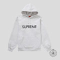 Supreme Capital Hooded Sweatshirt in Grey