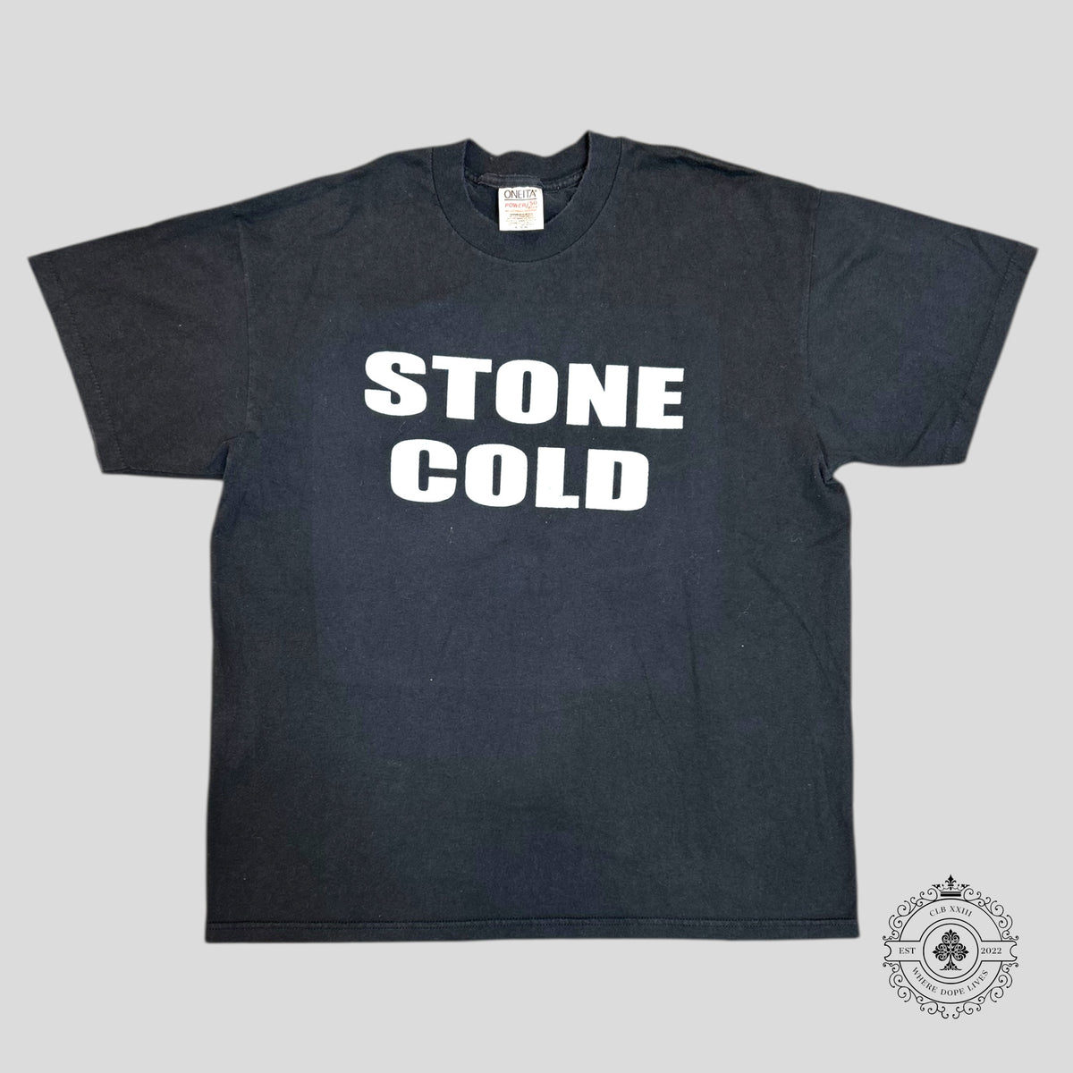Stone Cold Whoop Ass 1990s Vintage Tee in Black
