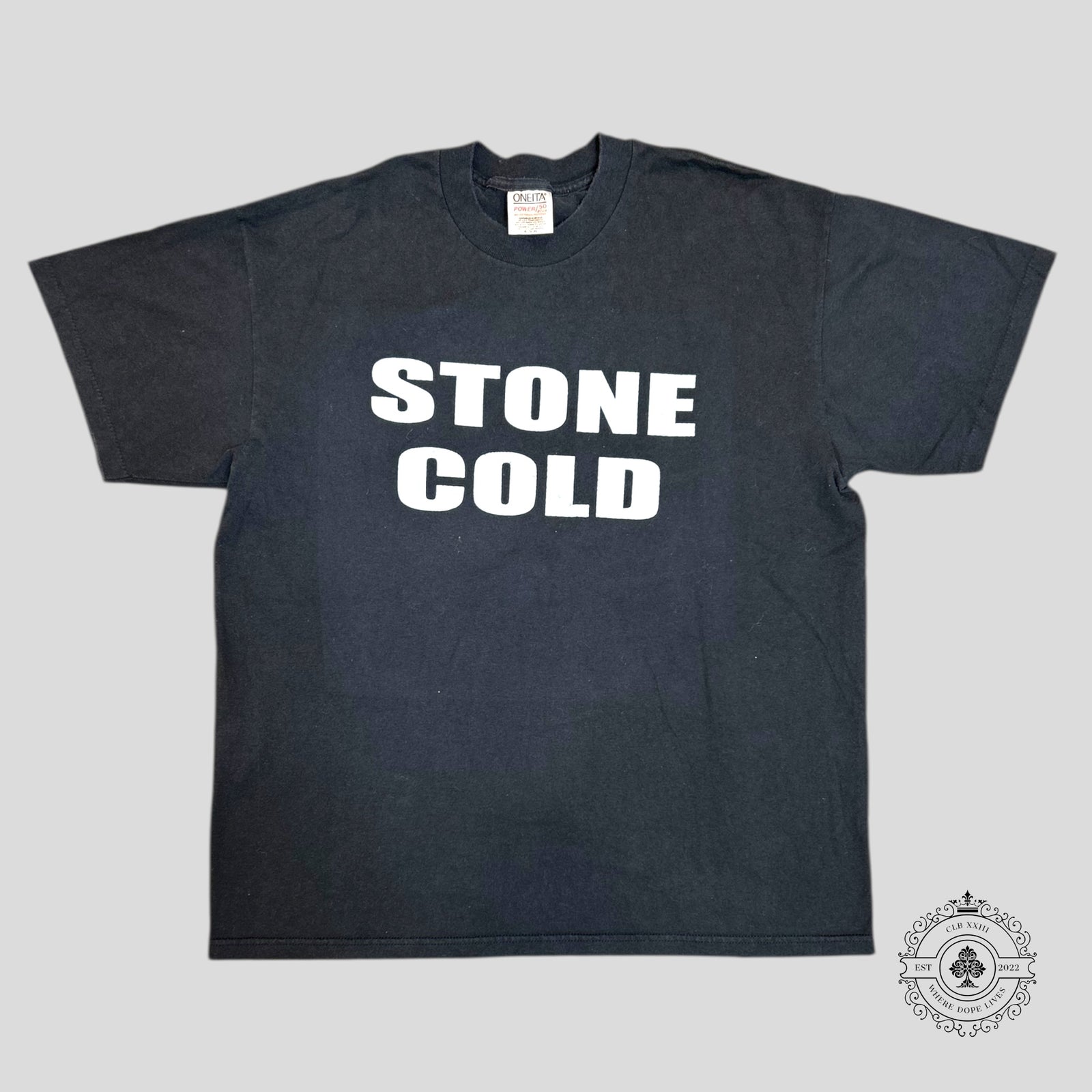 Stone Cold Whoop Ass 1990s Vintage Tee in Black