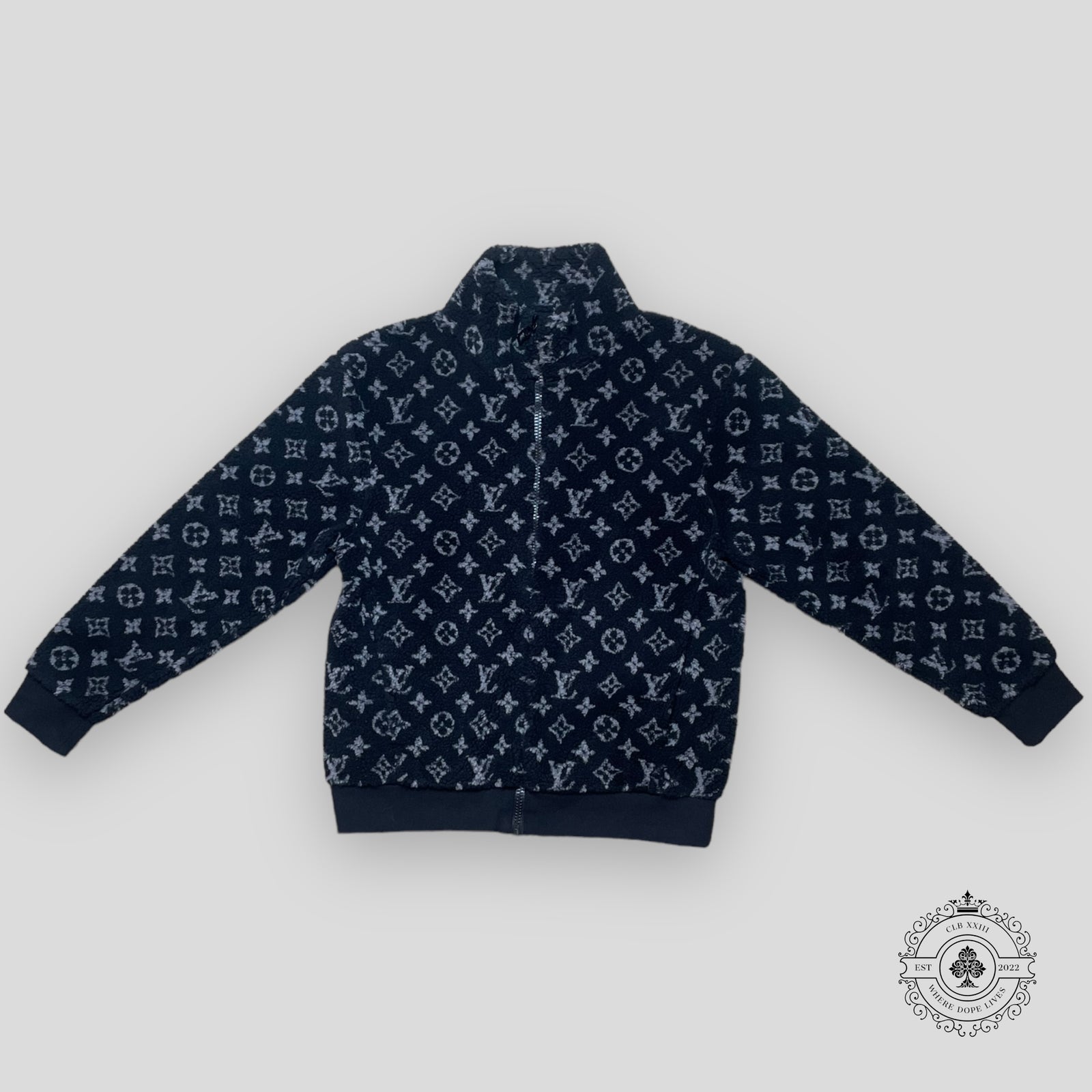 Louis Vuitton Monogram Fleece Jacket in Black