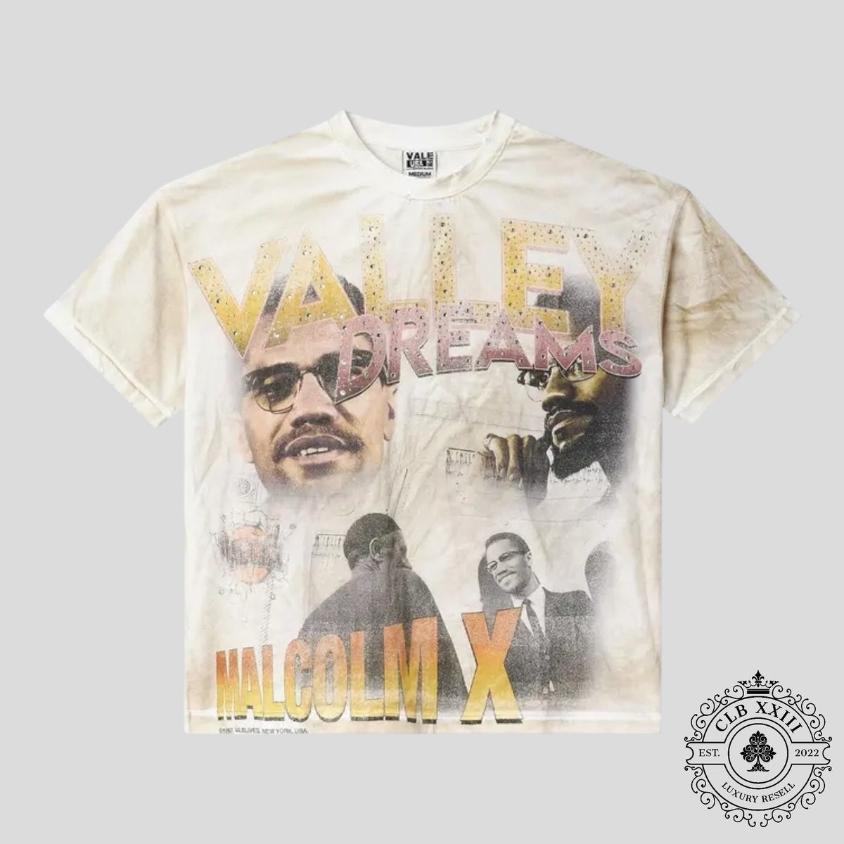 Vale Forever Malcom X Bling Tee in Cream