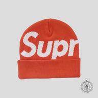 Supreme Big Logo Beanie in Orange