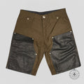 Chrome Hearts Leather Knee Nylon Shorts in Brown / Pink