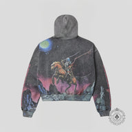 Vale Neptune Zip Up Hoodie in Black